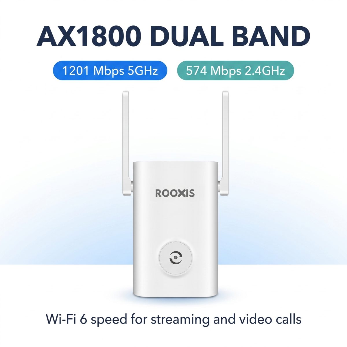 ROOXIS AX1800 WiFi 6 Extender Signal Booster – image 2 of 9
