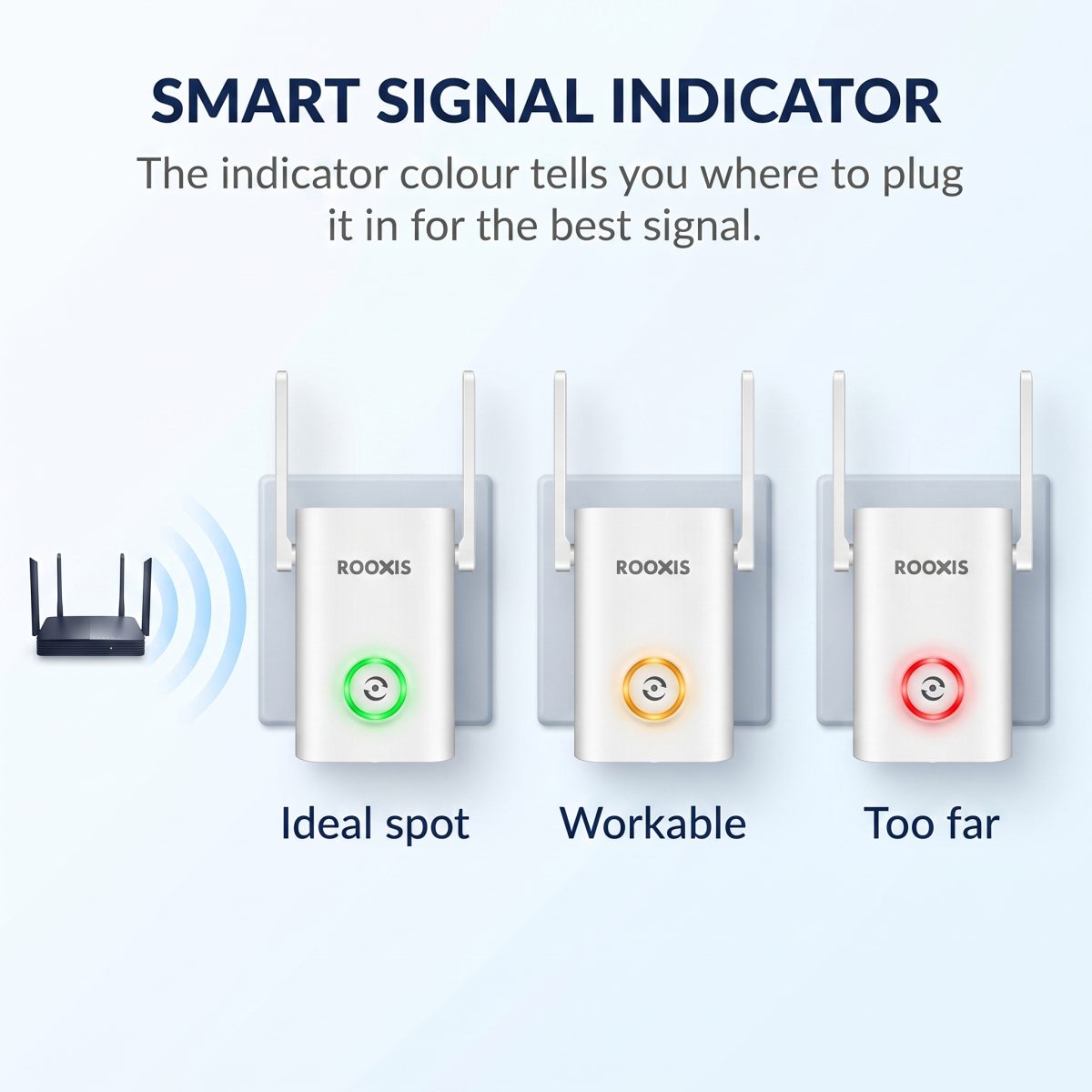 ROOXIS AX1800 WiFi 6 Extender Signal Booster – image 6 of 9