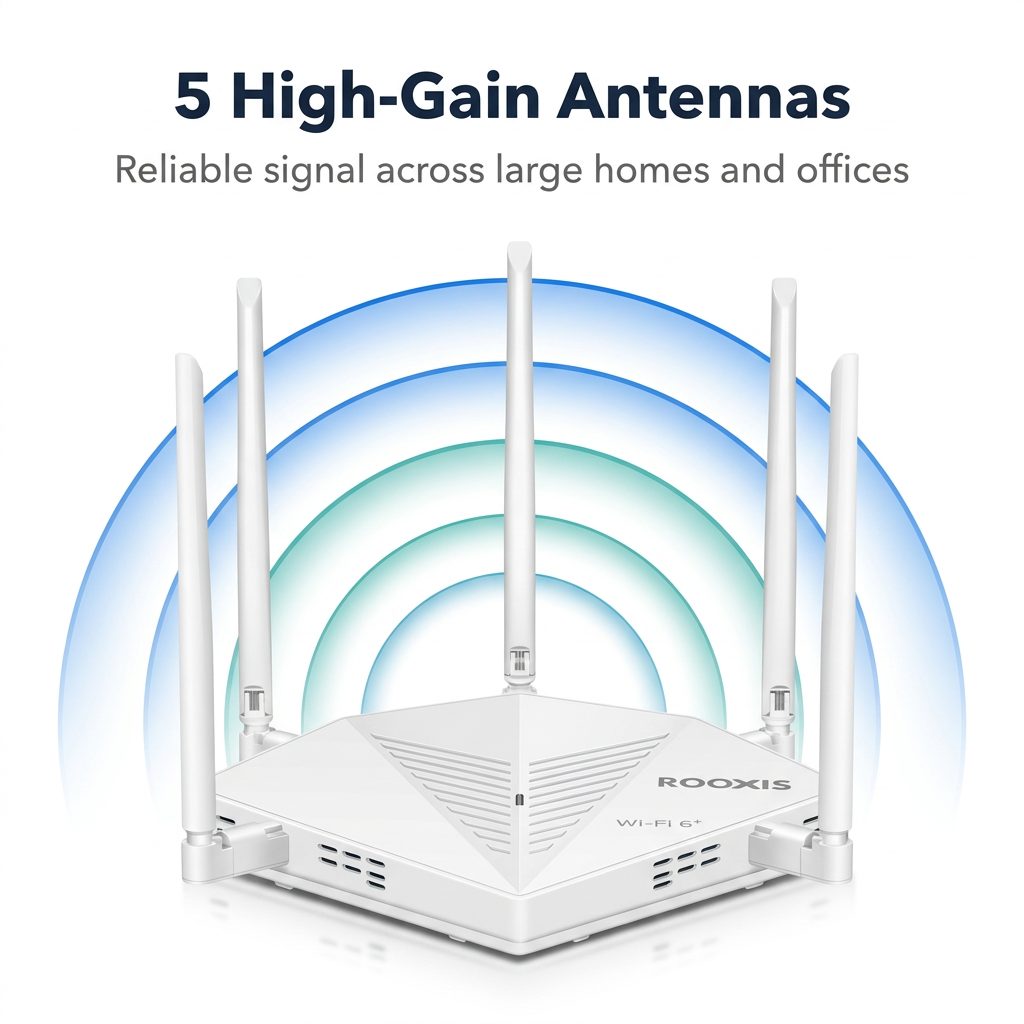 ROOXIS AX3000 WiFi 6 Router Dual Band Gigabit – image 4 of 9