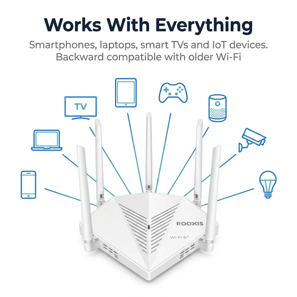 ROOXIS AX3000 WiFi 6 Router Dual Band Gigabit – image 8 of 9